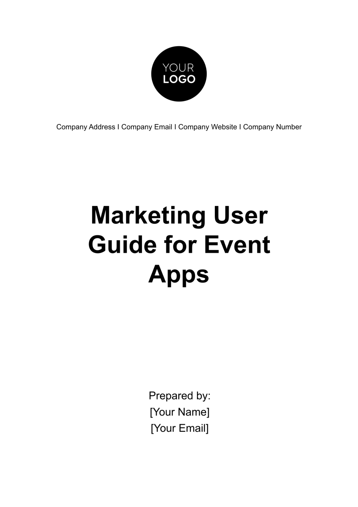 Marketing User Guide for Event Apps Template