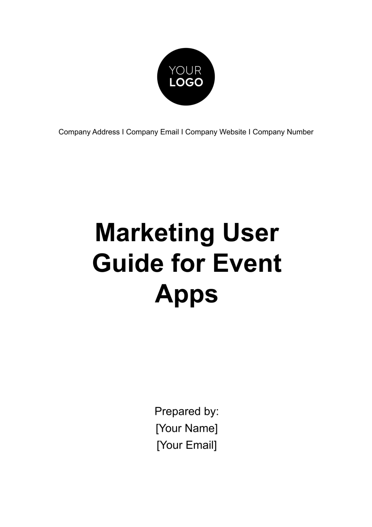 Marketing User Guide for Event Apps Template - Edit Online & Download