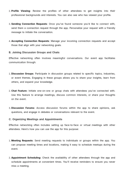 Free Marketing User Guide for Event Apps Template to Edit Online
