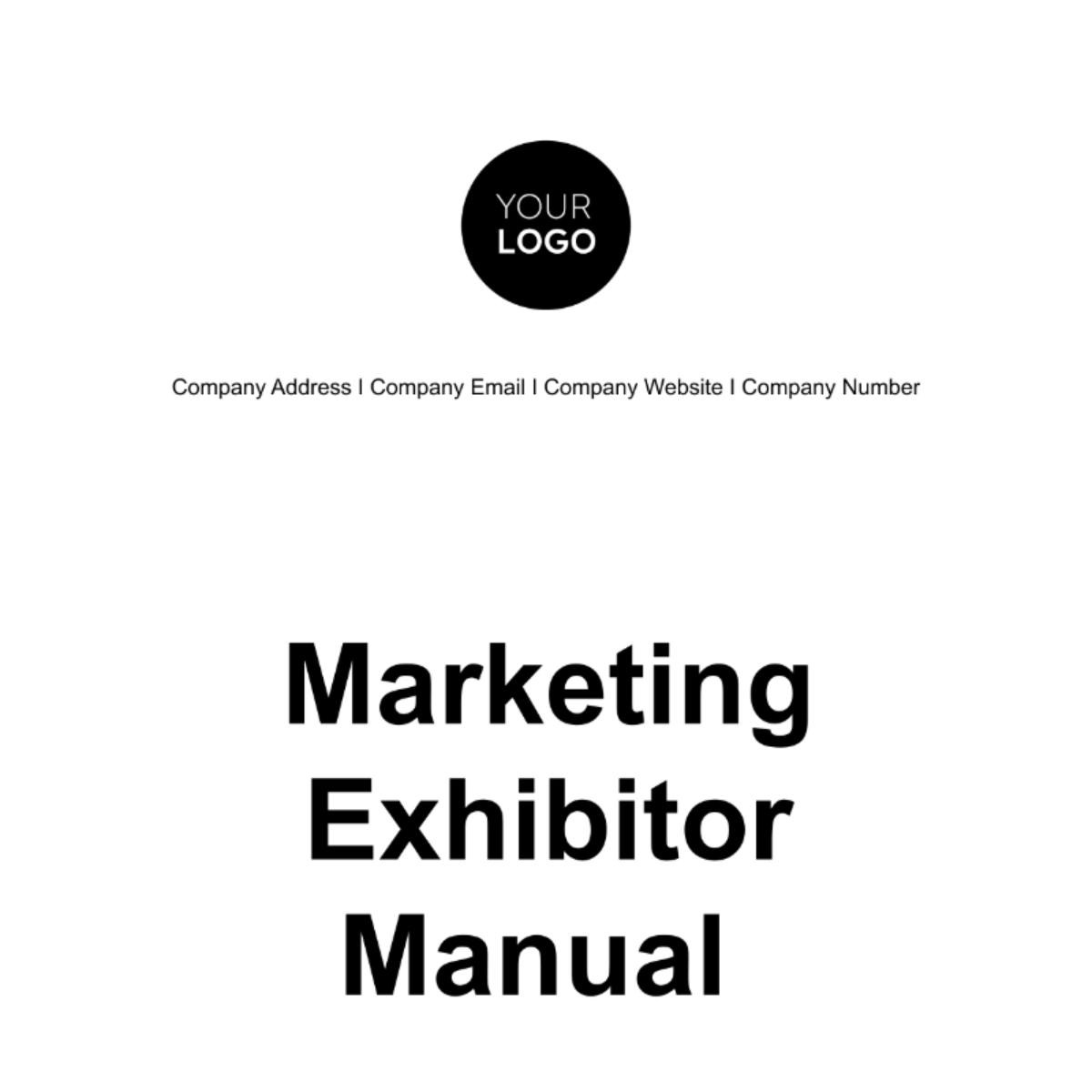 Marketing Exhibitor Manual Template