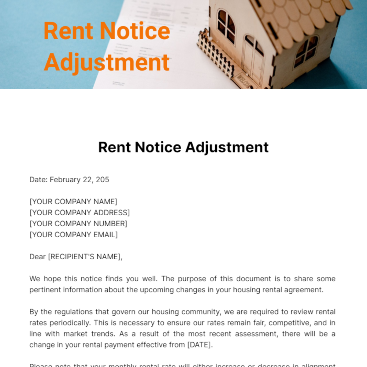 Rent Notice Template
