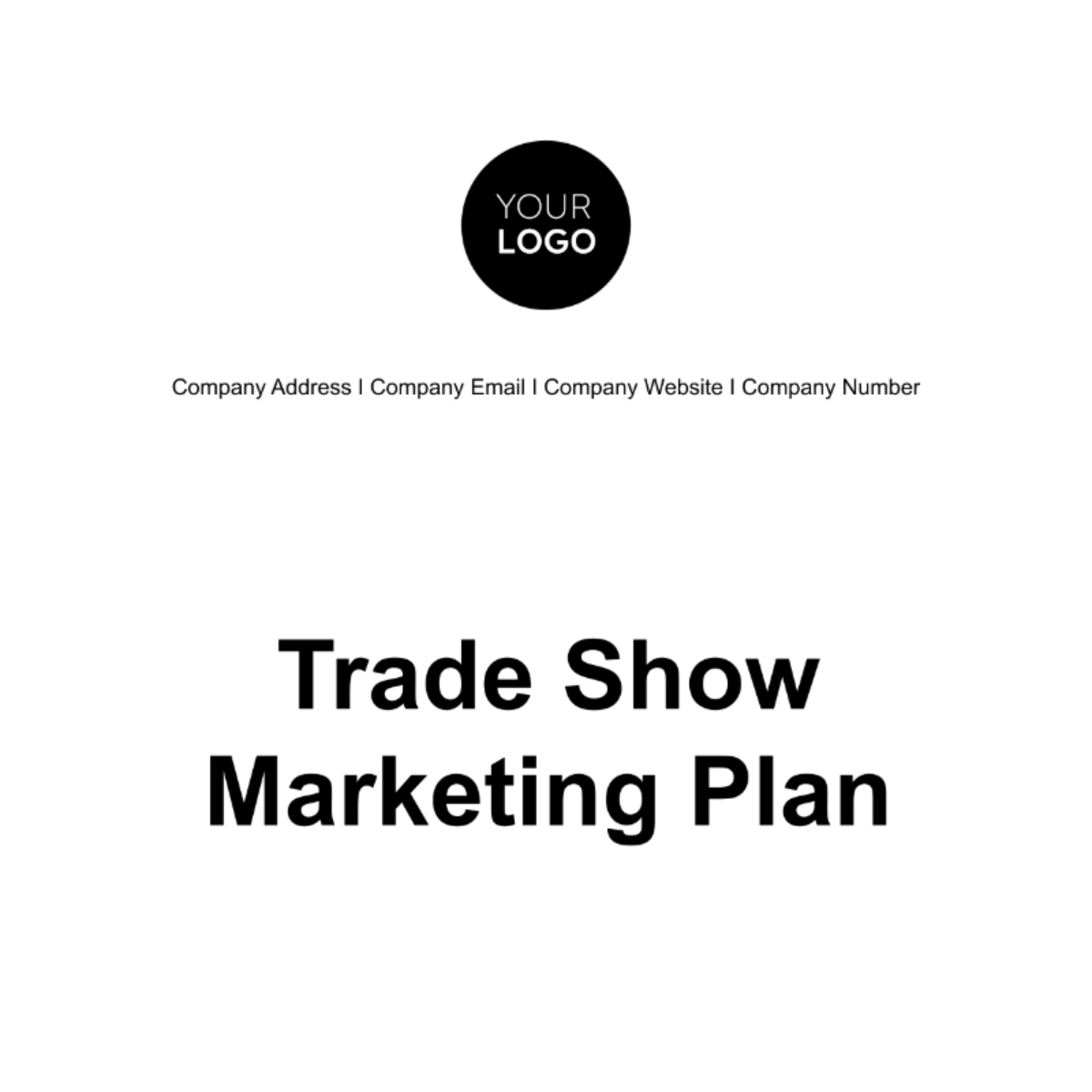 Trade Show Marketing Plan Template