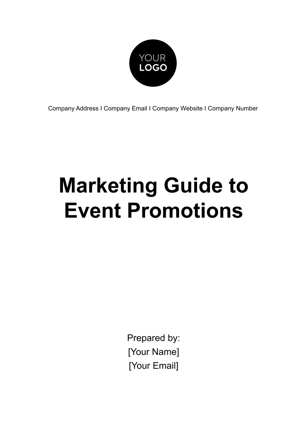 Marketing Guide to Event Promotions Template