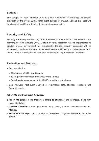 Free Marketing Event Outline Template to Edit Online