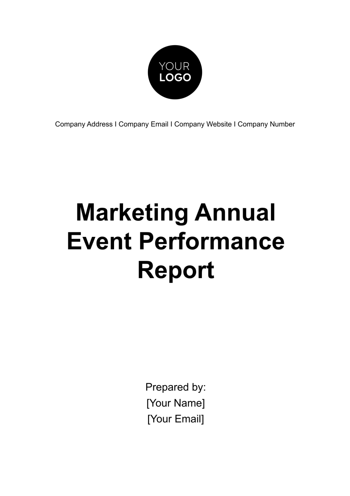 Marketing Annual Event Performance Report Template