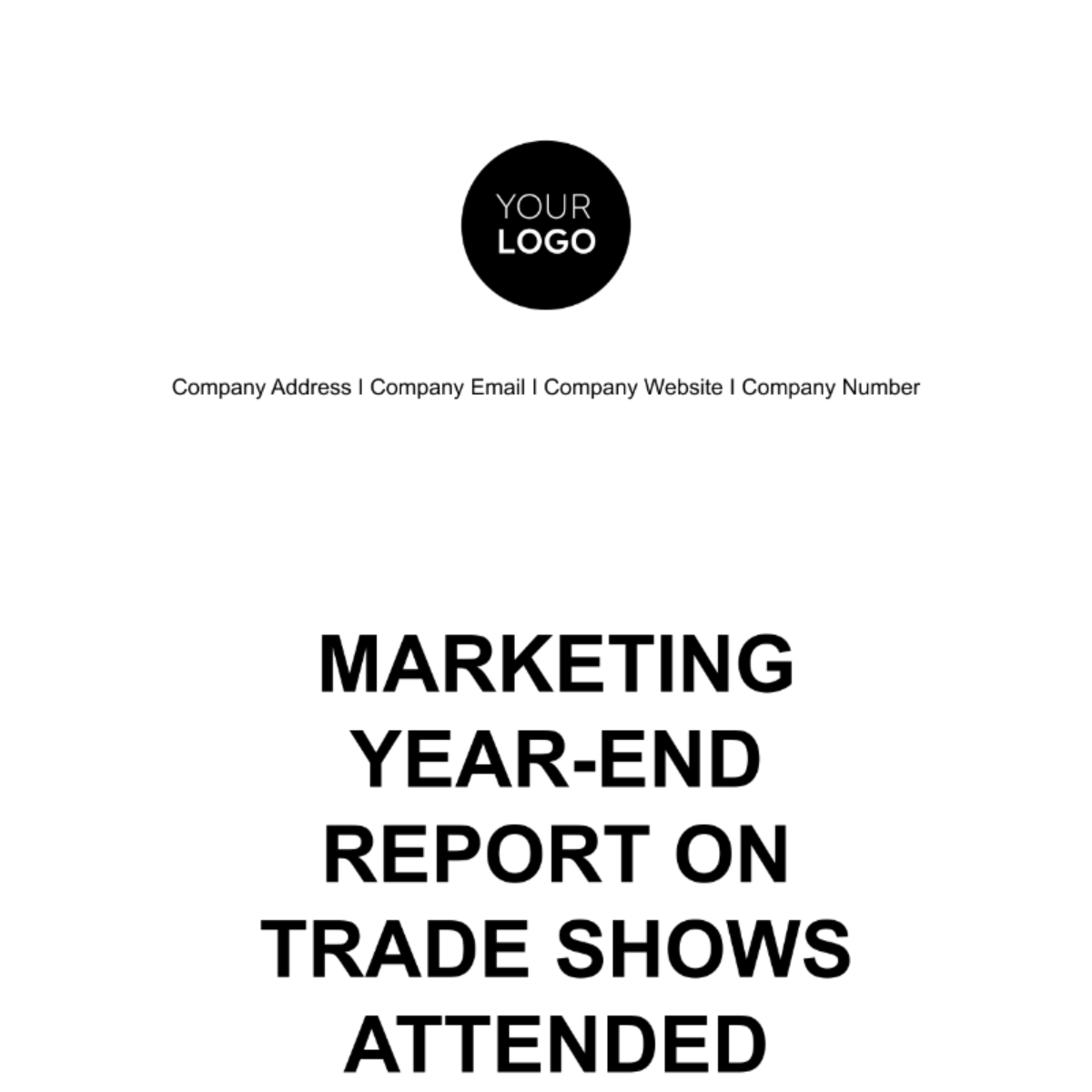 Marketing Year-end Report on Trade Shows Attended Template