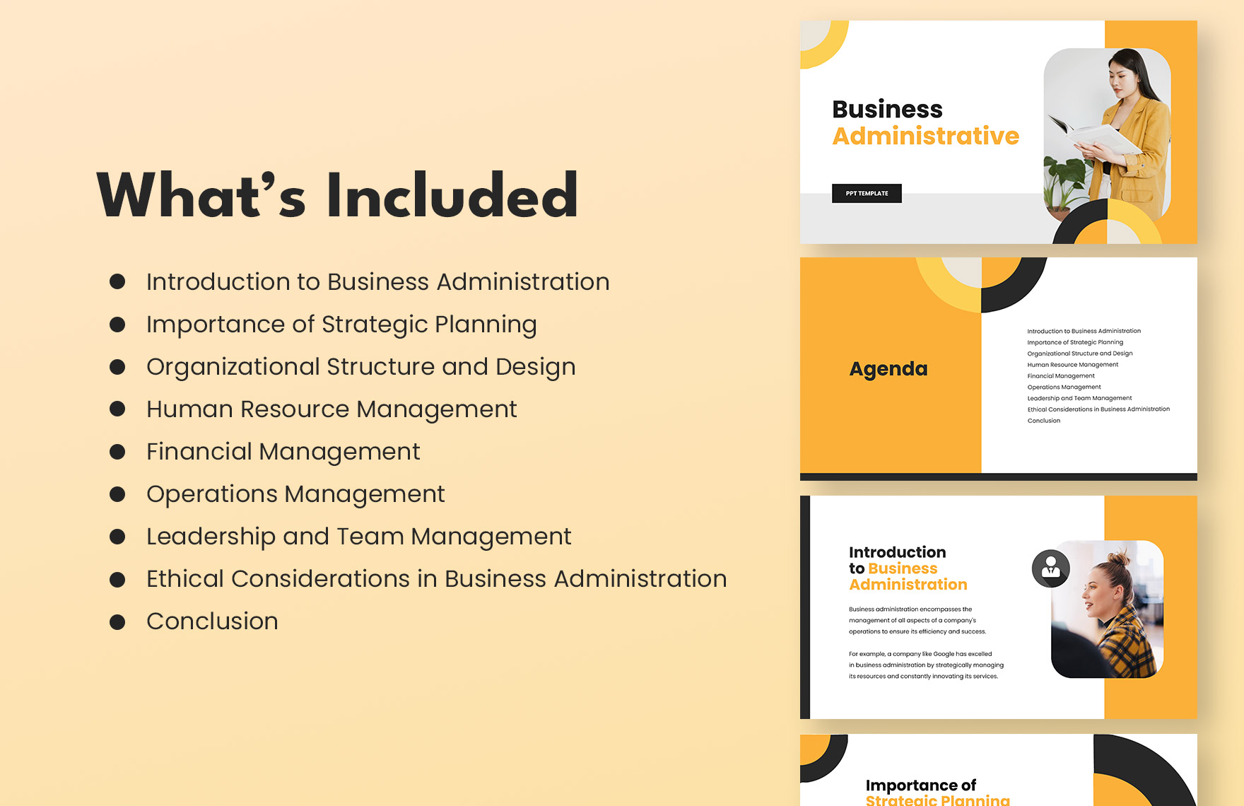 Business Administrative PPT Template