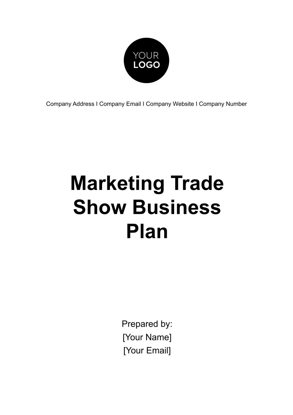 Marketing Trade Show Business Plan Template - Edit Online & Download