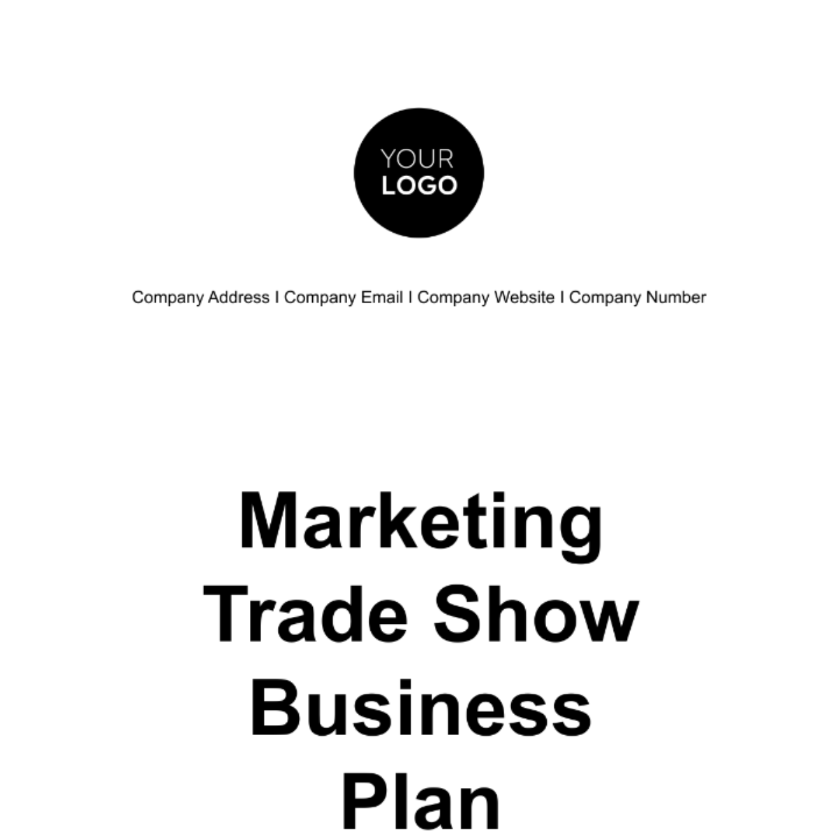 Marketing Trade Show Business Plan Template