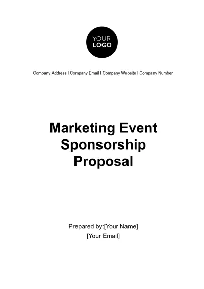 Free Marketing Event Sponsorship Proposal Template to Edit Online