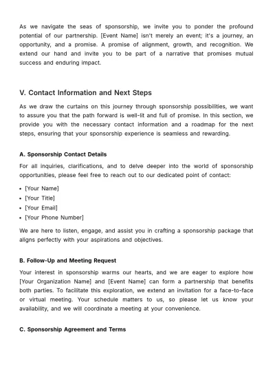 Free Marketing Event Sponsorship Proposal Template to Edit Online