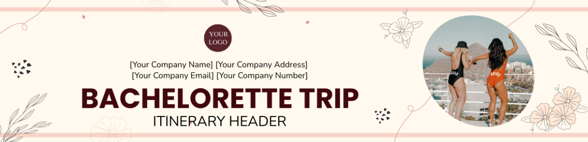 Bachelorette Trip Itinerary Header