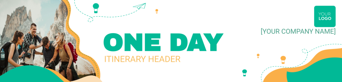 One Day Itinerary Header Template