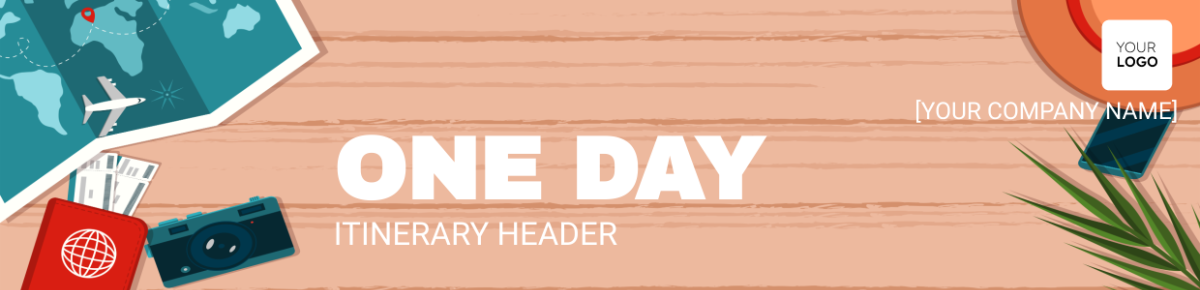 One Day Itinerary Header Template - Edit Online & Download