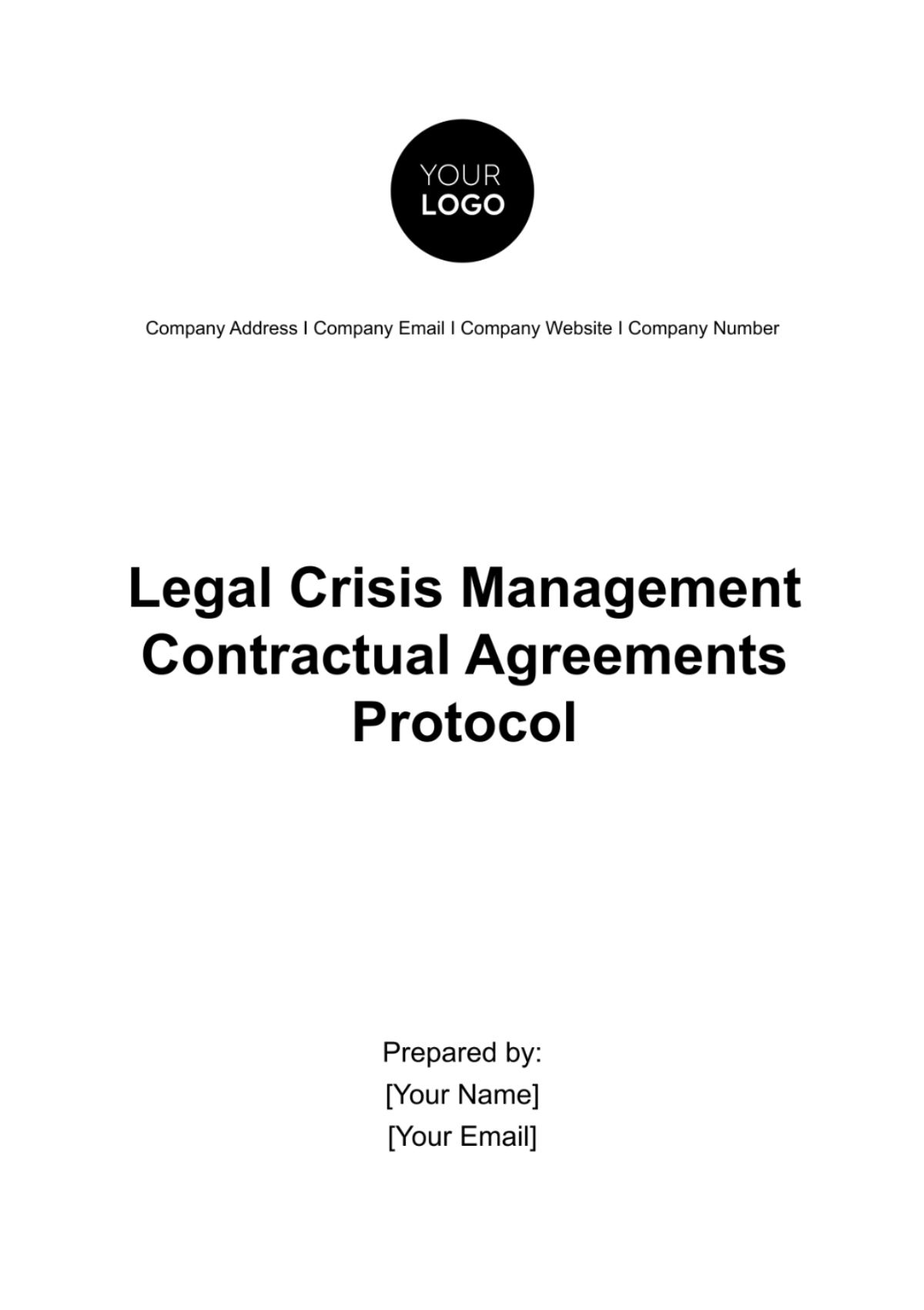 Legal Crisis Management Contractual Agreements Protocol Template - Edit Online & Download