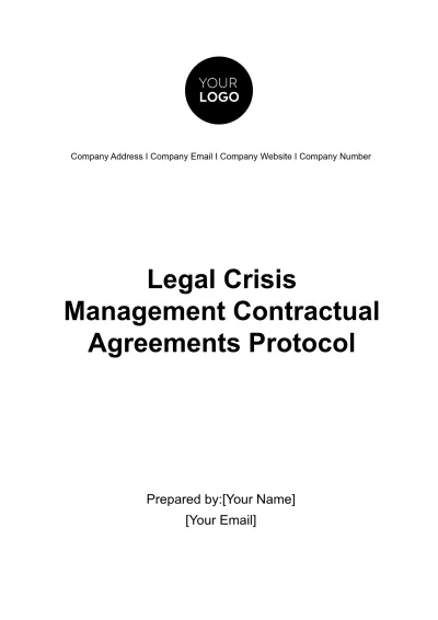 Free Legal Crisis Management Contractual Agreements Protocol Template to Edit Online