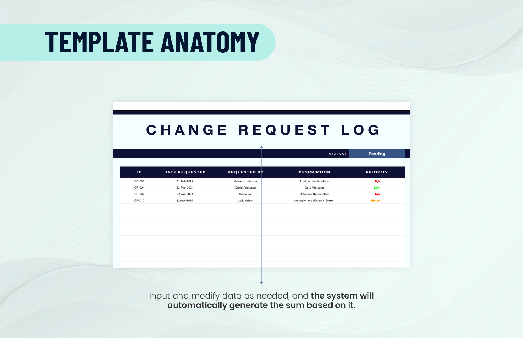 Change Request Log Template