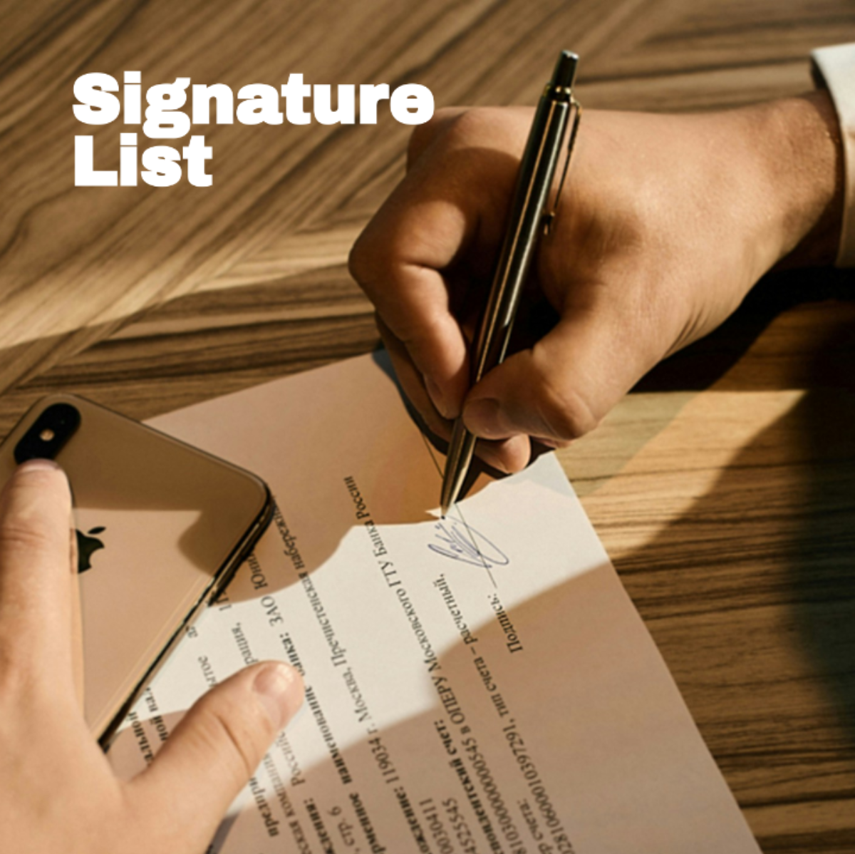 Signature List Template
