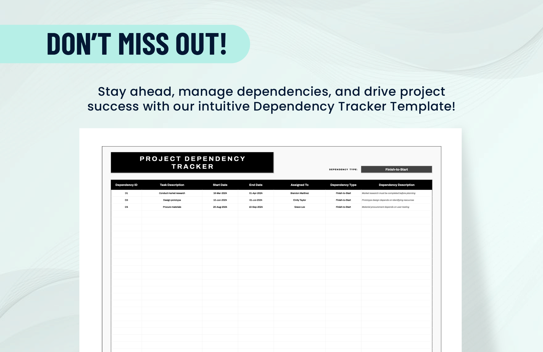 Project Dependency Tracker Template