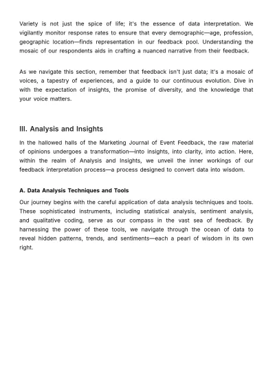 Free Marketing Journal of Event Feedback Template to Edit Online