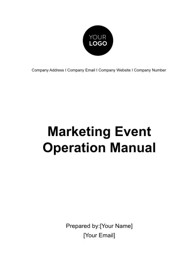 Free Marketing Event Operation Manual Template to Edit Online