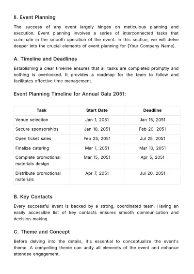 Free Marketing Event Operation Manual Template to Edit Online