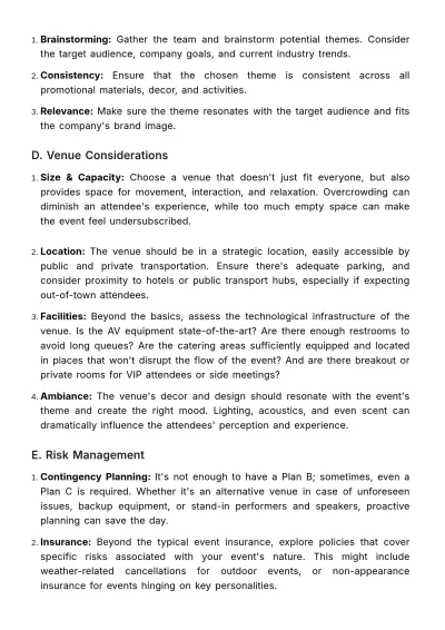 Free Marketing Event Operation Manual Template to Edit Online