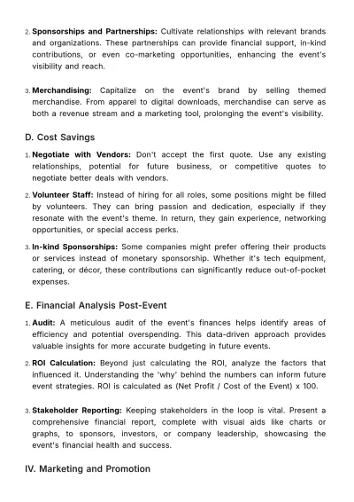 Free Marketing Event Operation Manual Template to Edit Online