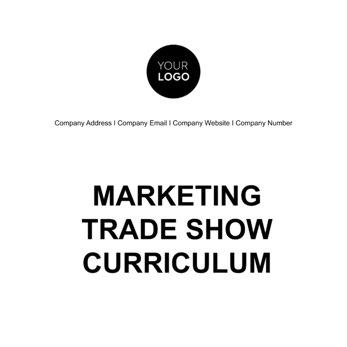 Marketing Trade Show Curriculum Template