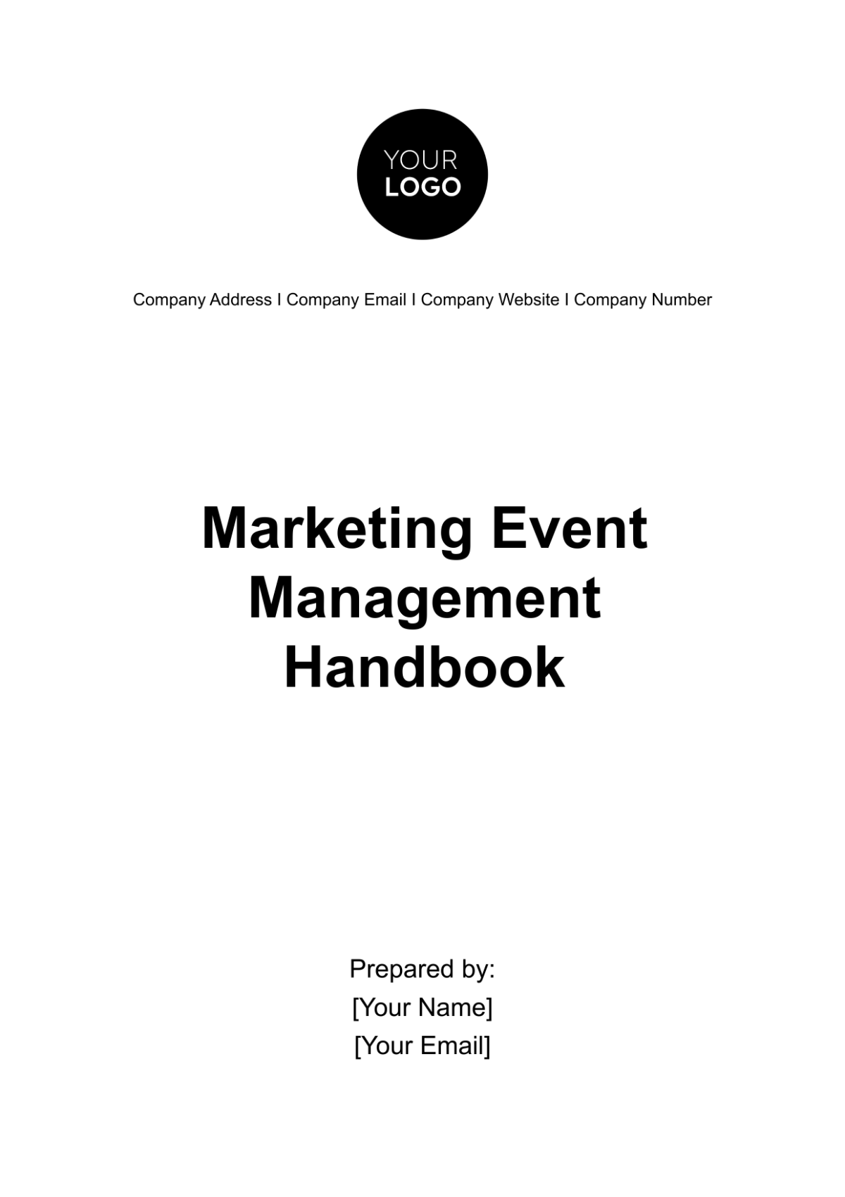 Marketing Event Management Handbook Template - Edit Online & Download