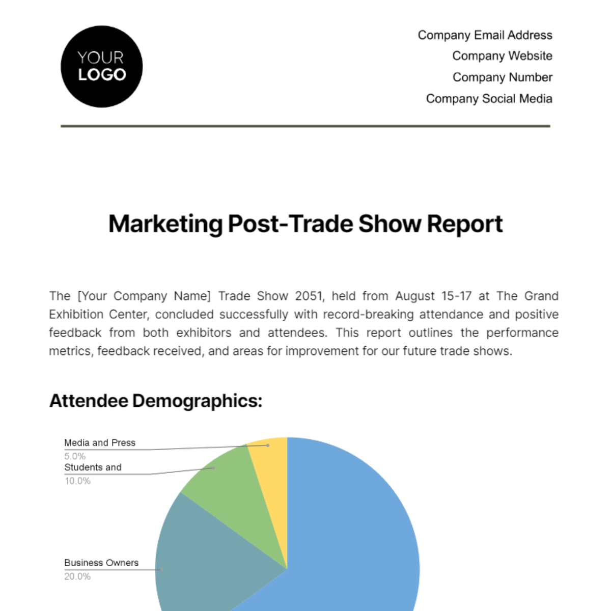 Marketing Post-Trade Show Report Template - Edit Online & Download