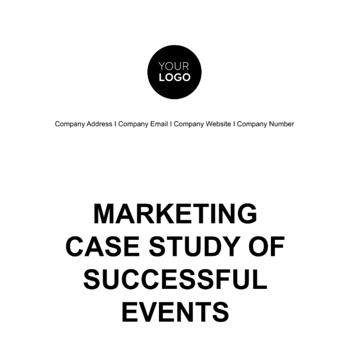 Marketing Case Study of Successful Events Template