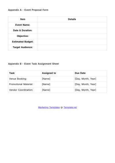 Free Marketing Event Policy & Procedure Template to Edit Online