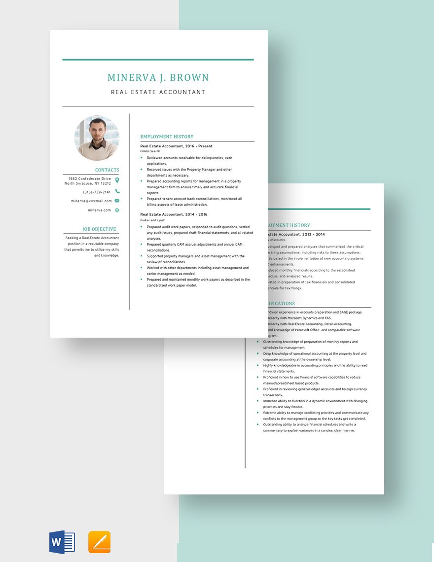 Real Estate Accountant Resume