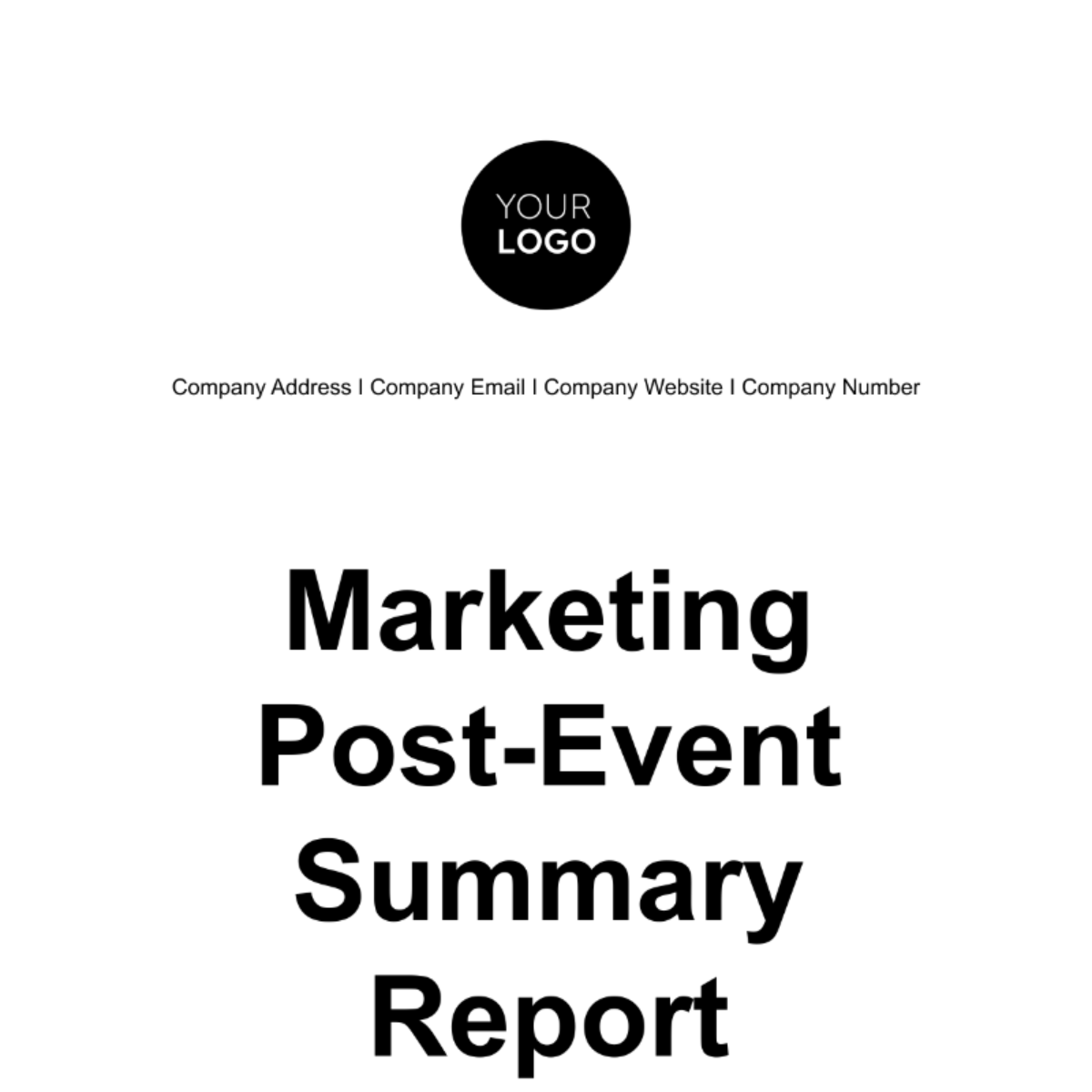 Marketing Post-Event Summary Report Template