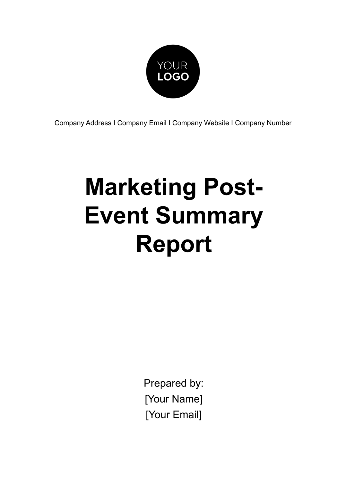 Free Marketing Post-Event Summary Report Template
