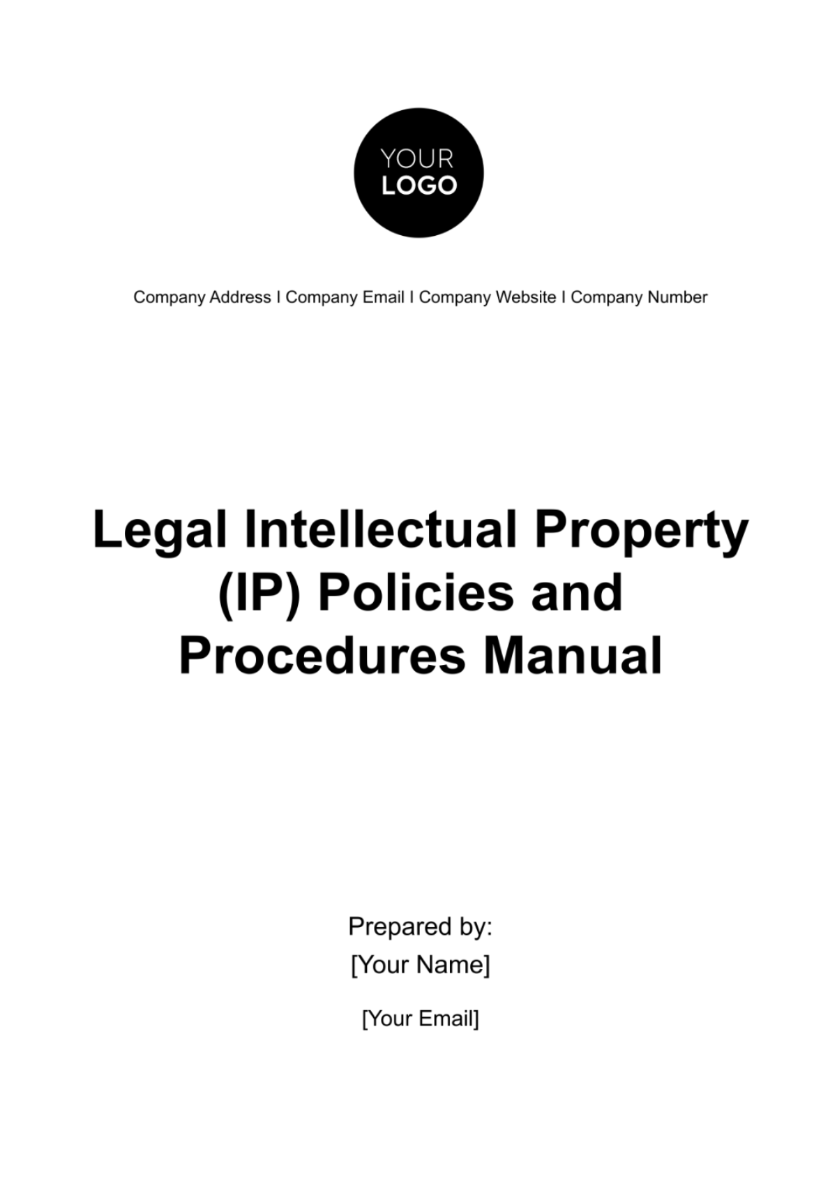 Legal Intellectual Property Policies and Procedures Manual Template