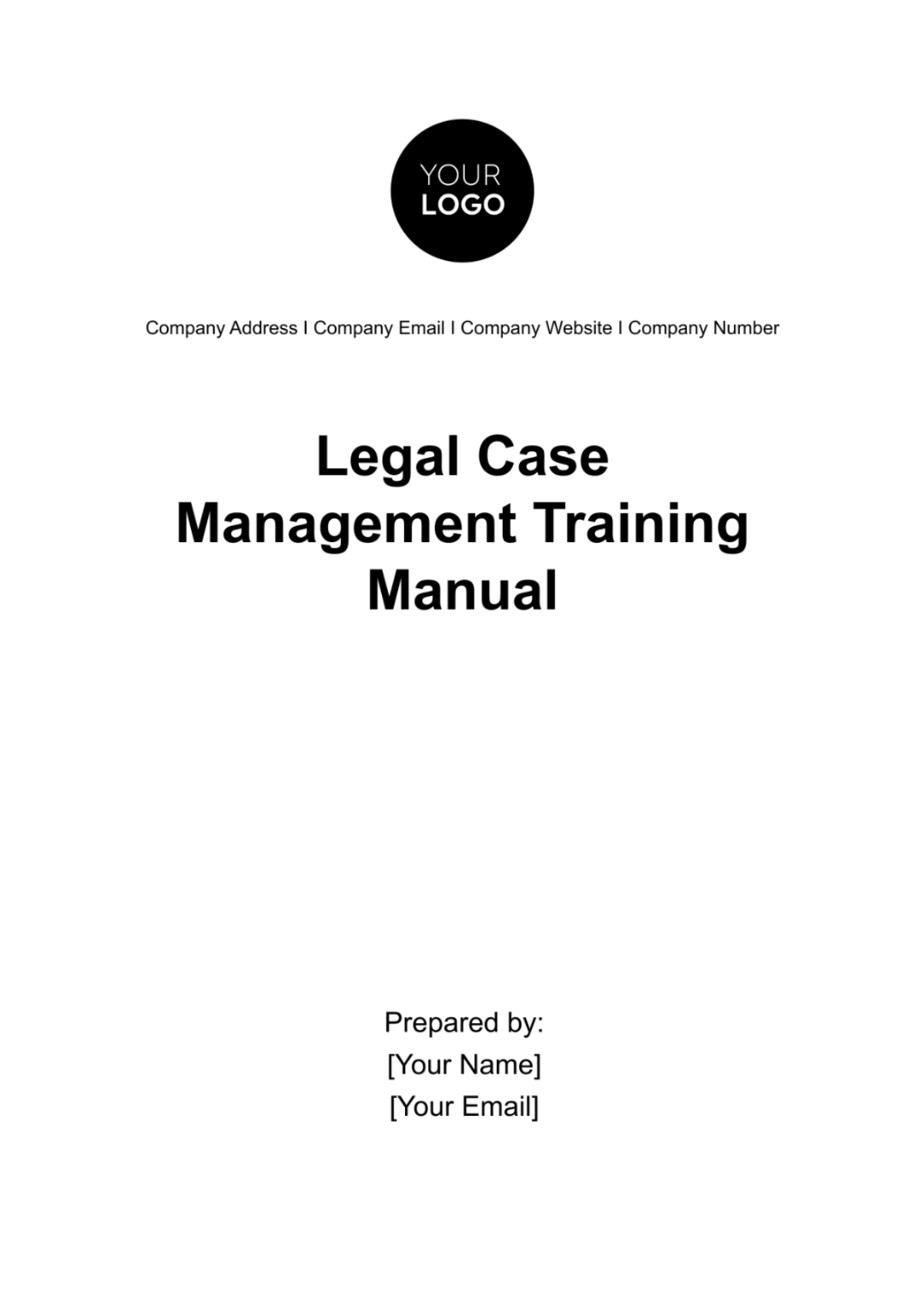 Legal Case Management Training Manual Template