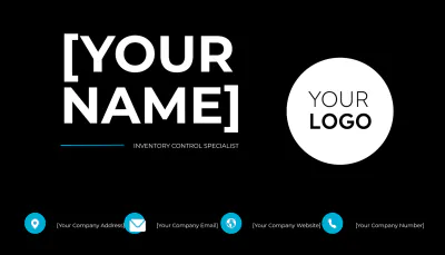 Free Inventory Control Specialist Business Card Template to Edit Online