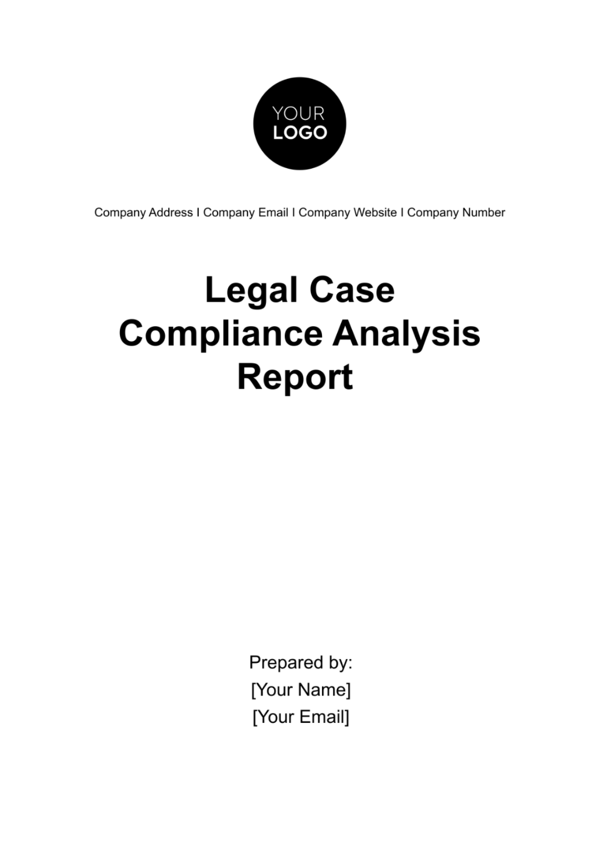 Free Legal Case Compliance Analysis Report Template