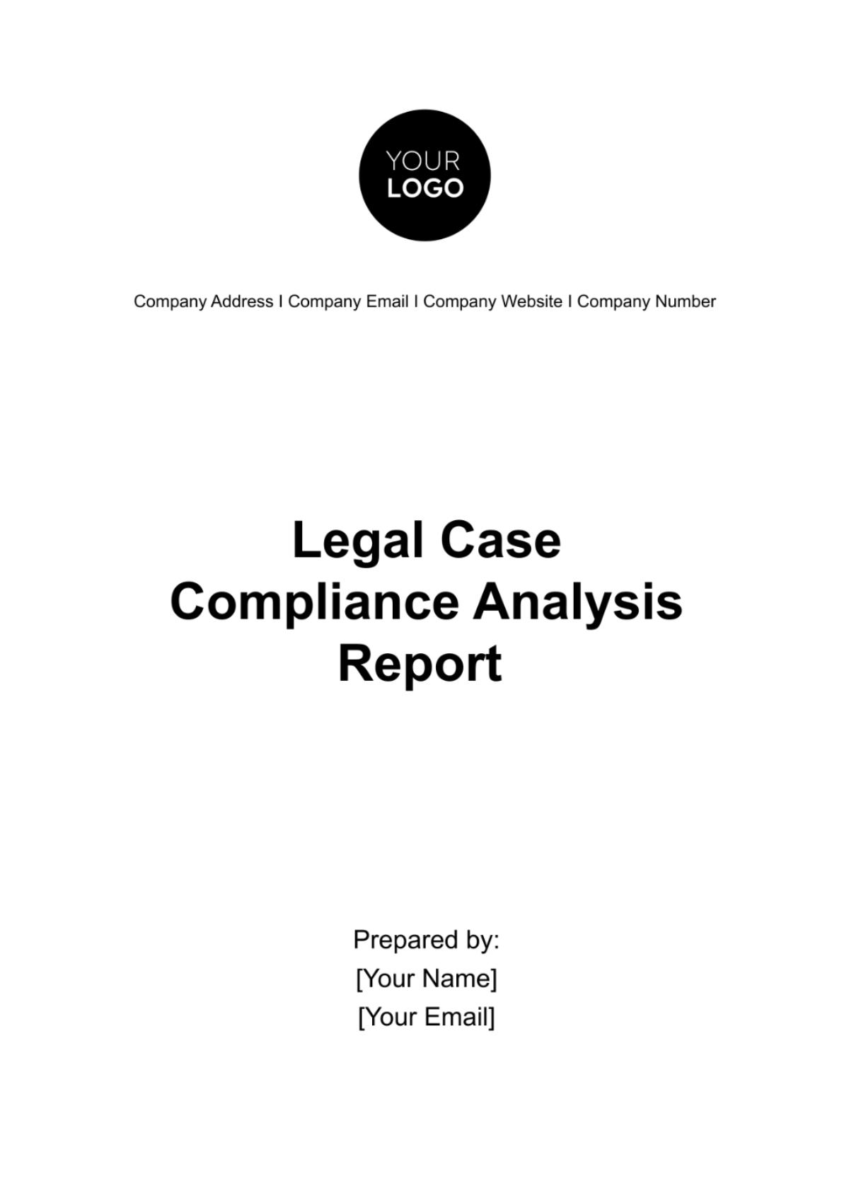 Legal Case Compliance Analysis Report Template - Edit Online & Download