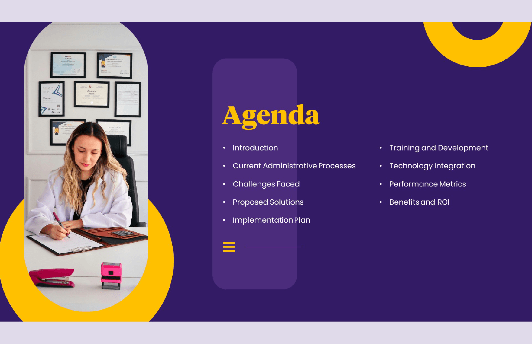 Admin Report PPT Template