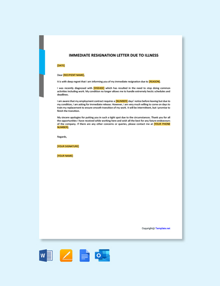 Free Resignation Acceptance Letter With Immediate Effect Template ...