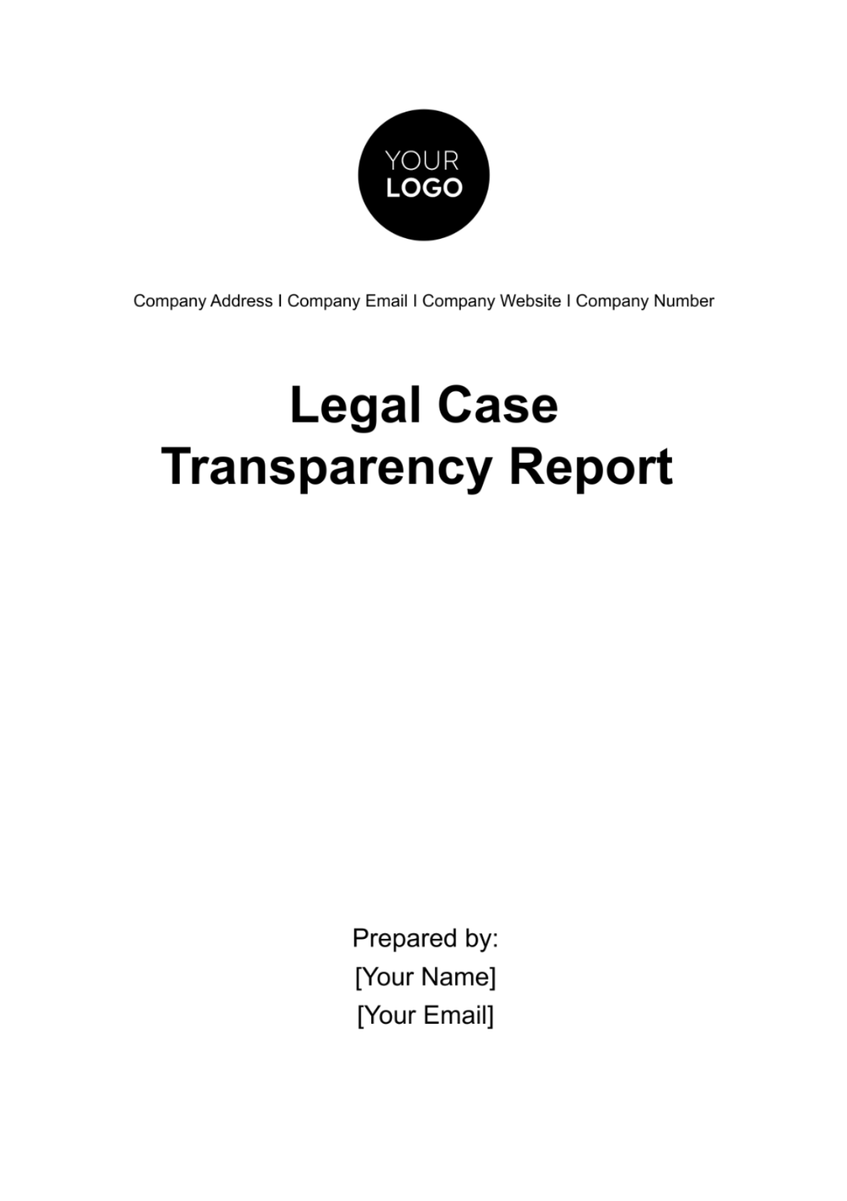 Free Legal Case Transparency Report Template
