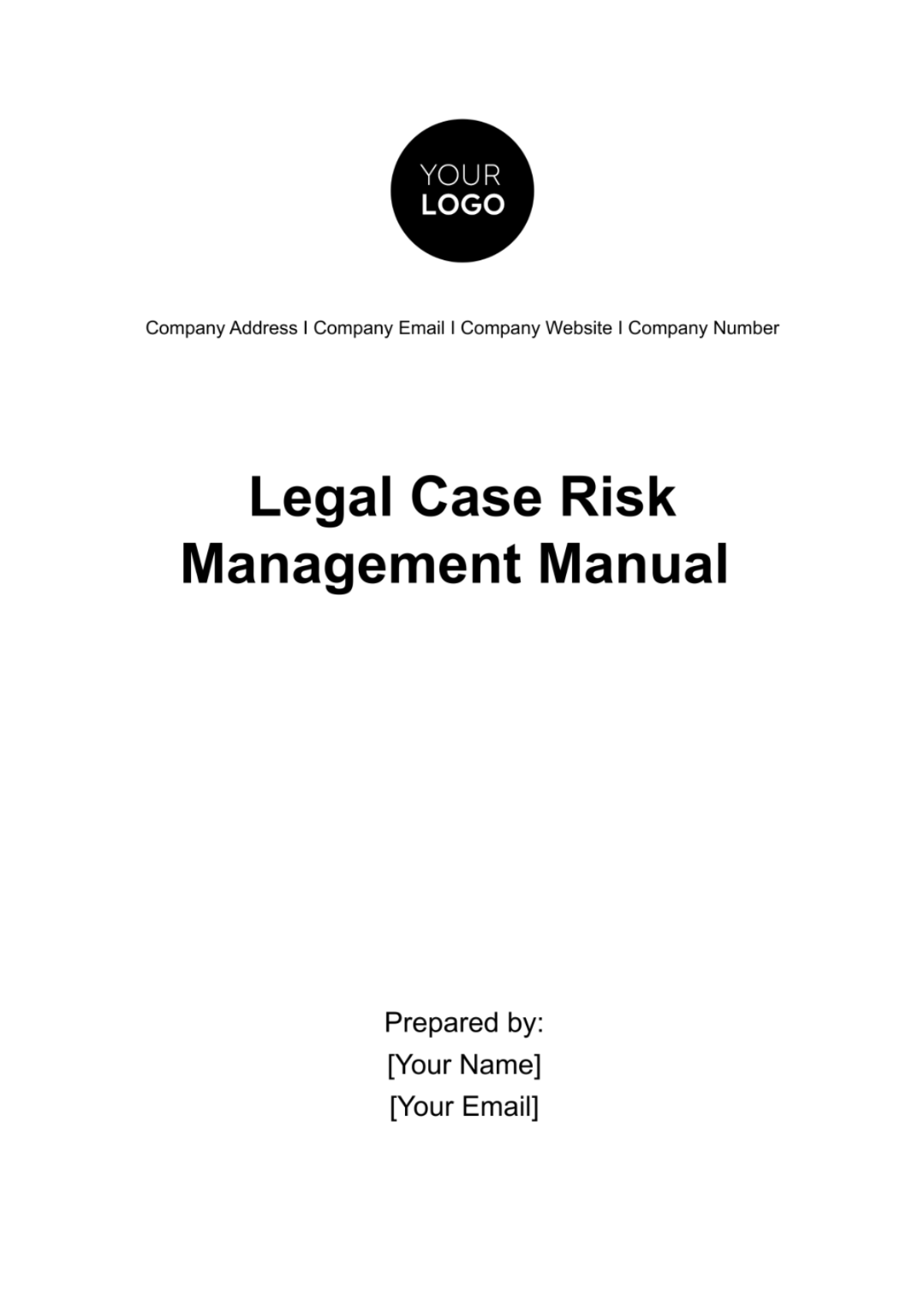 Legal Case Risk Management Manual Template