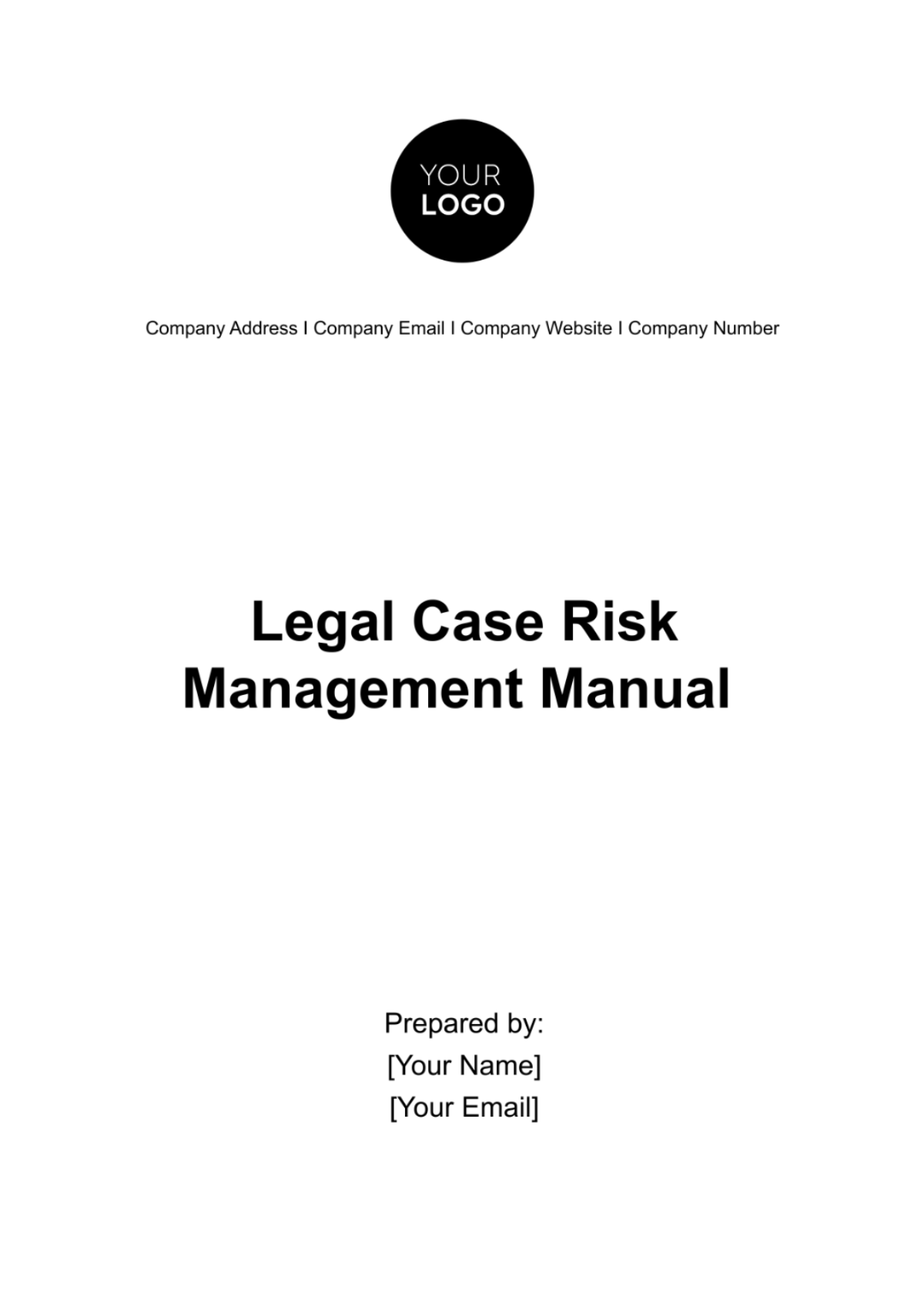 Legal Case Risk Management Manual Template - Edit Online & Download