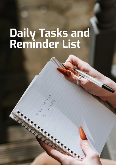 Free Reminder List Template to Edit Online