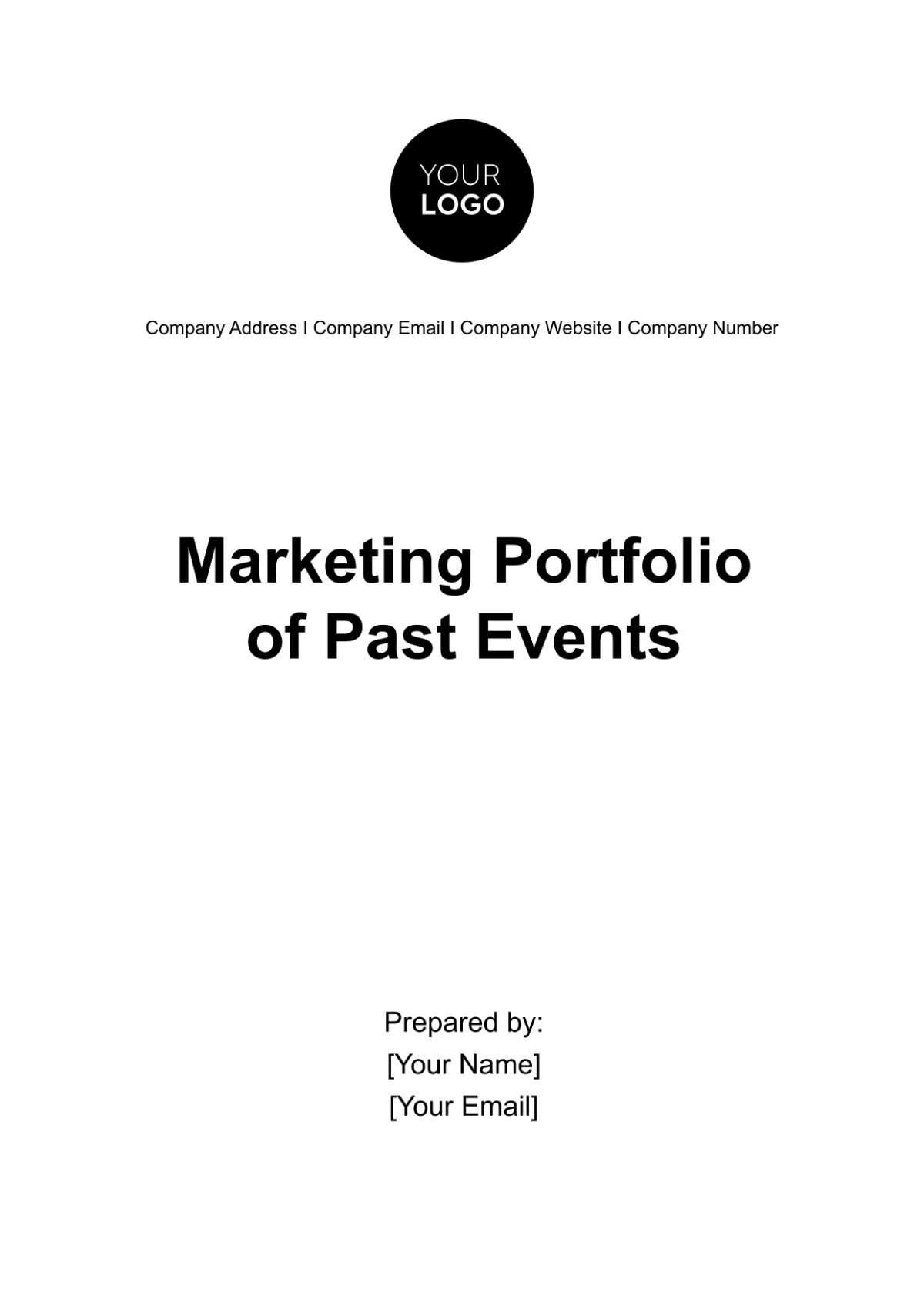 Free Marketing Portfolio of Past Events Template