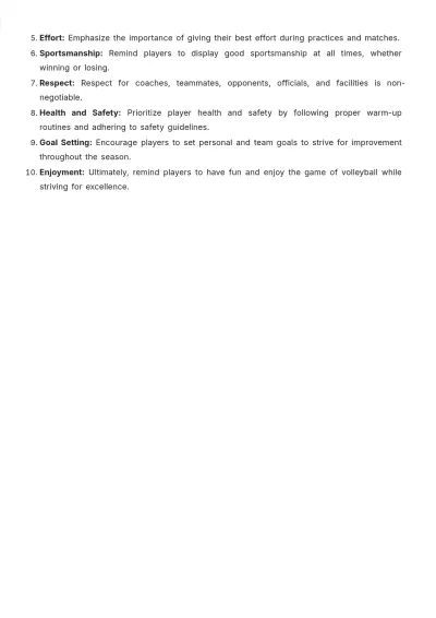 Free Volleyball Game Schedule Template to Edit Online
