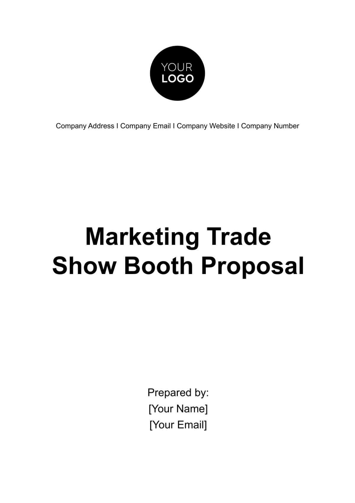 Marketing Trade Show Booth Proposal Template - Edit Online & Download